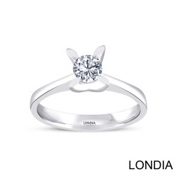0.40 ct. Diamond Classic Engagement Ring / F Rare White / GIA Certified / 1126249 - 