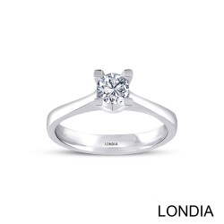 0.40 ct. Diamond Classic Engagement Ring / F Rare White / GIA Certified / 1126250 - 