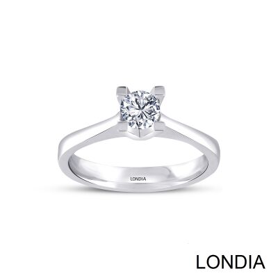 0.40 ct Natural Diamond Classic Engagement Ring / F Color GIA Certified / 1126250 - 1