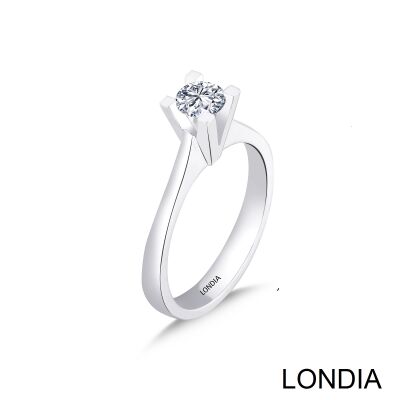 0.40 ct Natural Diamond Classic Engagement Ring / F Color GIA Certified / 1126250 - 2