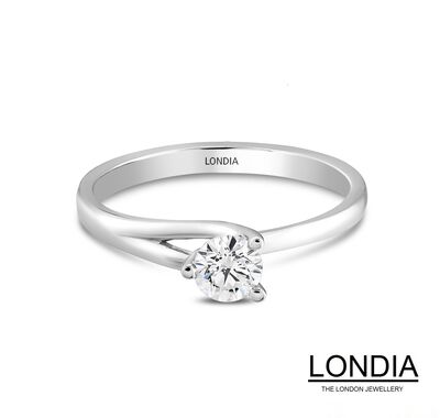 0.40 ct Diamond Engagement Ring / F Color GIA Certificated / 1114042 - 2