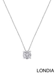 0.40 ct Londia Natural Diamond Magic Cluster Necklace / F Rare White / 1138360 - 