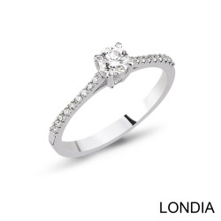 0.40 ct Londia Natural Side Diamond Engagement Ring / Gia Certificated / 1130543 - 