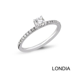 0.40 ct Londia Natural Side Diamond Engagement Ring / F Gia Certificated / 1131960 - 