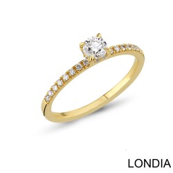 0.40 ct Londia Natural Side Diamond Engagement Ring / Gia Certificated / 1131963 - 