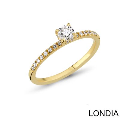 0.40 ct Londia Natural Side Diamond Engagement Ring / Gia Certificated / 1131963 - 1
