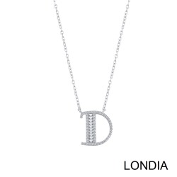 0.41 ct Gold Diamond Initial Necklace 1124411 - 
