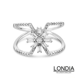 0.43 ct Diamond Double Band Fashion Ring / 1121905 - 