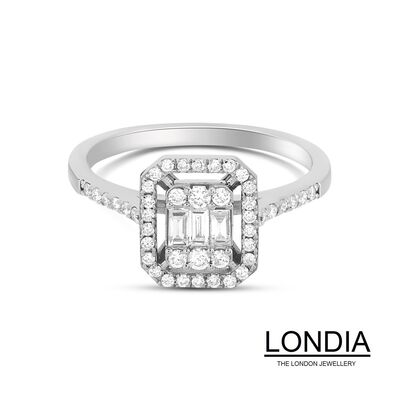 0.44 ct Diamond Baguette Engagement Rings - 1