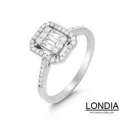 0.44 ct Diamond Baguette Engagement Rings - 2