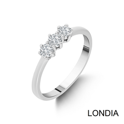 0.40 ct Londia Diamond Tria Ring / Wedding Ring / 1113281 - 2