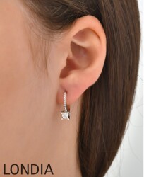 0.45 ct Solitaire Hoop Diamond Earrings 1125007 - 2