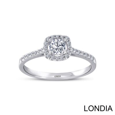 0.40 ct Londia Natural Diamond Halo Engagement Ring / 1124724 - 1