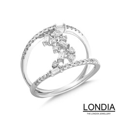 0.48 ct Diamond Double Band Fashion Ring / 1121974 - 2