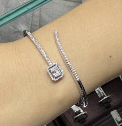0.50 ct Diamond Bracelet / Baguette Diamond Bracelet /Gold Diamond Bracelet / 1133870 - 