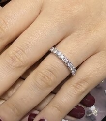 0.50 ct. Londia Natural Diamond Half Eternity Wedding Ring /1133183 - 