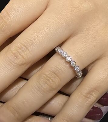 0.50 ct. Londia Natural Diamond Half Eternity Wedding Ring /1137937 - 1