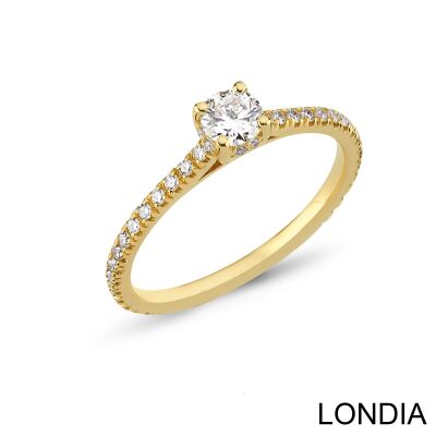 0.50 ct Londia Natural Side Diamond Engagement Ring / 1131962 - 1