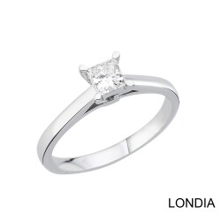 0.50 Karat Natürlicher Diamant Verlobungsring / F Seltenes Weiß / GIA Zertifiziert Ring / 1135699 - 1
