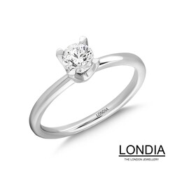 0.50 ct Natural Diamond Engagement Ring / D Color GIA Certified / 1114037 - 