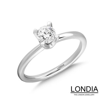 0.50 ct Natural Diamond Engagement Ring / D Color GIA Certified / 1114037 - 1