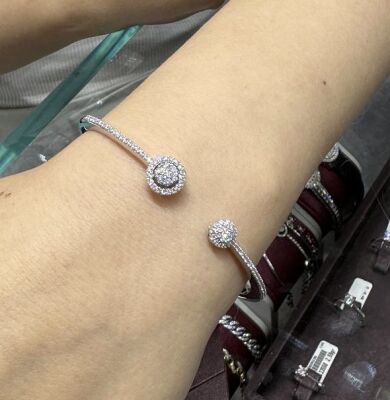 0.53 ct Diamond Bracelet / Gold Bracelet / Anniversary Gift /1133370 - 1