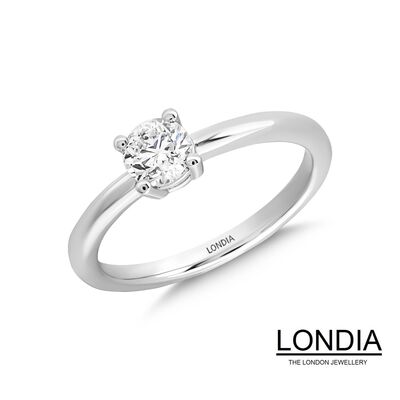 0.50 ct Natural Diamond Engagement Ring / F Color GIA Certificated / 1115448 - 1