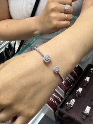 0.56 ct Diamond Bracelet / Gold Bracelet / Anniversary Gift /1133372 - 2