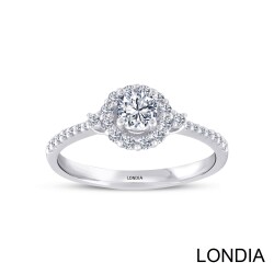 0.50 ct Londia Mira Diamond Halo Engagement Ring / 1126258 - 