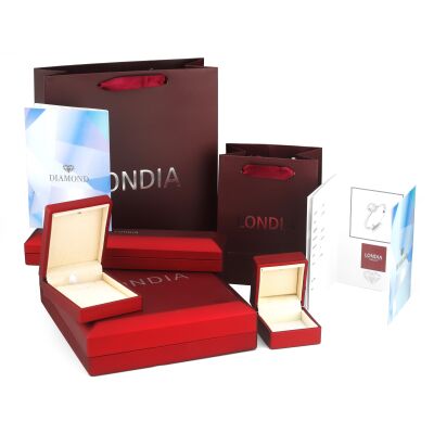 0.50 ct Londia Mira Diamond Halo Engagement Ring / F Gia Certified / 1126258 - 4