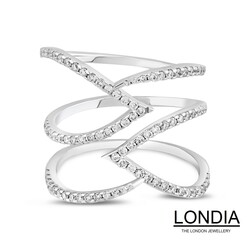 0.57 ct Diamond Double Band Fashion Ring / 1122172 - 