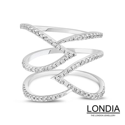 0.57 ct Diamond Double Band Fashion Ring / 1122172 - 1