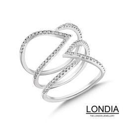 0.57 ct Diamond Double Band Fashion Ring / 1122172 - 2
