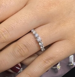 0.60 ct. Londia Natural Diamond Half Eternity Wedding Ring /1138128 - 