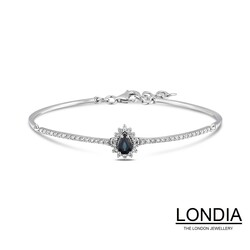 0.60 ct Sapphire and 0.43 ct Diamond Engagement Bracelets - 
