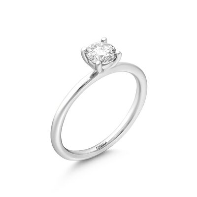 0.60 Karat Natürlicher Diamant Verlobungsring / F GIA Zertifiziert / 1119685 - 1