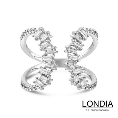 0.62 ct Diamond Double Band Fashion Ring / 1121916 - 1