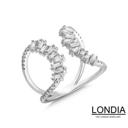 0.62 ct Diamond Double Band Fashion Ring / 1121916 - 2