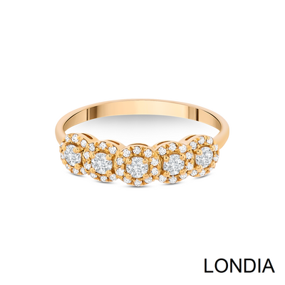 0.60 ct Londia Diamond 5 Stone Wedding Ring / 1116193 - 1