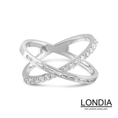 0.64 ct Diamond Double Band Fashion Ring / 1122469 - 1