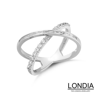 0.64 ct Diamond Double Band Fashion Ring / 1122469 - 2