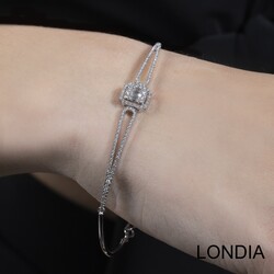 0.69 ct Diamond Bracelet / Baguette Diamond Bracelet / 14K Gold Bracelet / Anniversary Gift / 1123164 - 