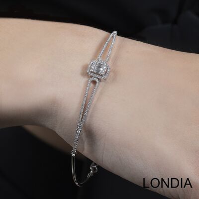 0.69 ct Diamond Bracelet / Baguette Diamond Bracelet / 14K Gold Bracelet / Anniversary Gift / 1123164 - 1