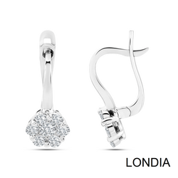 0.70 ct Floral Design Hoop Diamond Earrings 1125692 - 