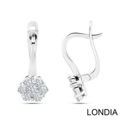0.70 ct Floral Design Hoop Diamond Earrings 1125692 - 1