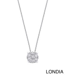 0.70 ct Londia Natural Diamond Magic Cluster Necklace / F Rare White / 1138207 - 