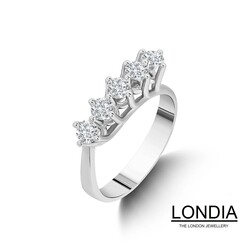 0.70 Karat Londia 5 Steine Diamant- Ehering / 1112465 - 1