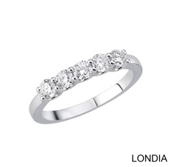 0.70 Karat Londia 5 Steine Diamant-Ehering / 1135299 - 1
