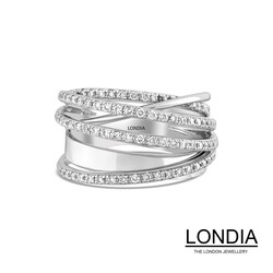 0.72 ct Diamond Lines Engagement Rings - 