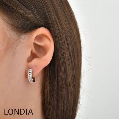 0.80 ct Diamond Hoop Earring / 1126271 - 2